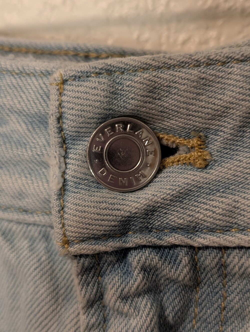 Everlane The A-Line Denim Short In Light Indigo Size 31 - Picture 7 of 13